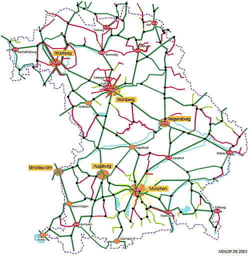 notwendige Regionalbahnstrecken (für eine Vergrößerung bitte anklicken)