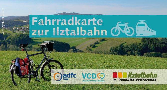 Titelbild der Fahrradkarte zur Ilztalbahn